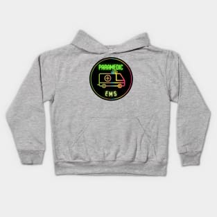 Neon paramedic ems Kids Hoodie